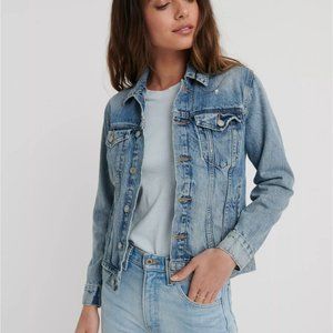 Lucky Brand denim tomboy trucker jacket, Large